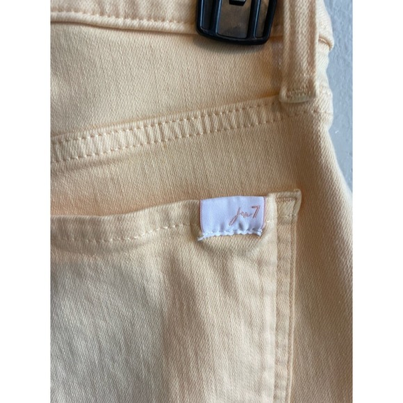 JEN7 by 7 For All Mankind Patch Pocket Mid Rise Crop Wide Leg Jeans Size 2 - Picture 9 of 11